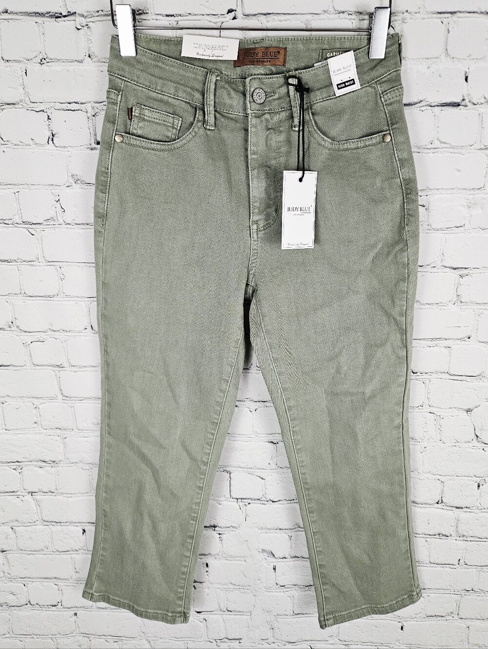 JUDY BLUE | JB78113C high rise sage denim capris